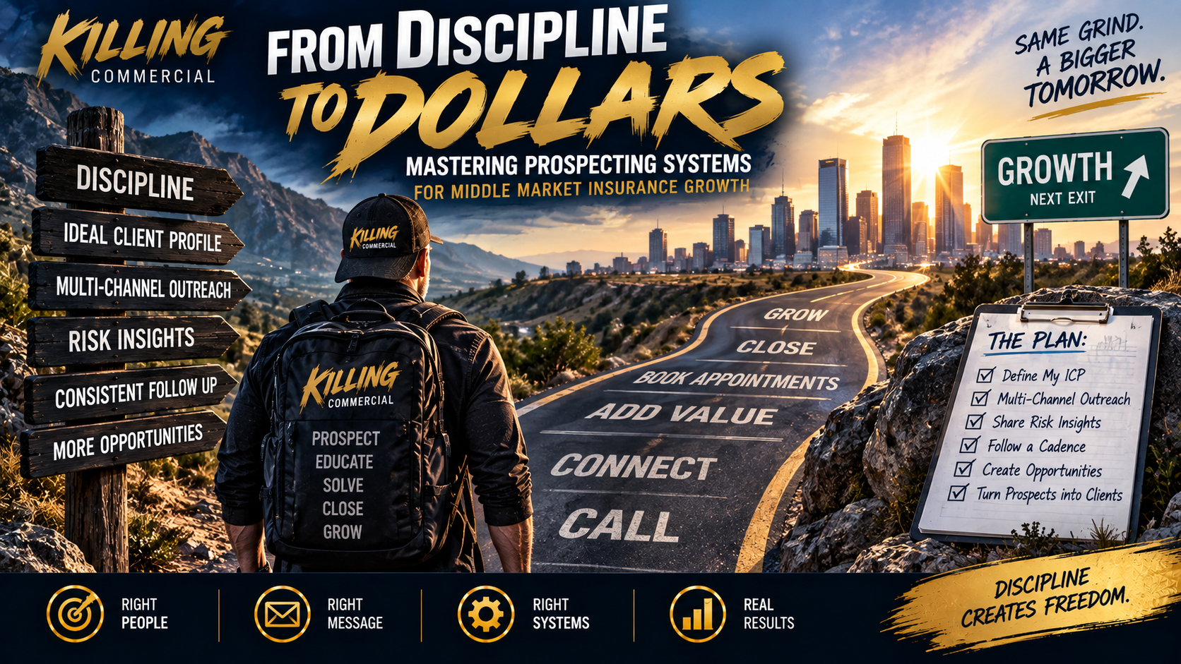 Insurance producer following a disciplined prospecting system to create middle market insurance growth.